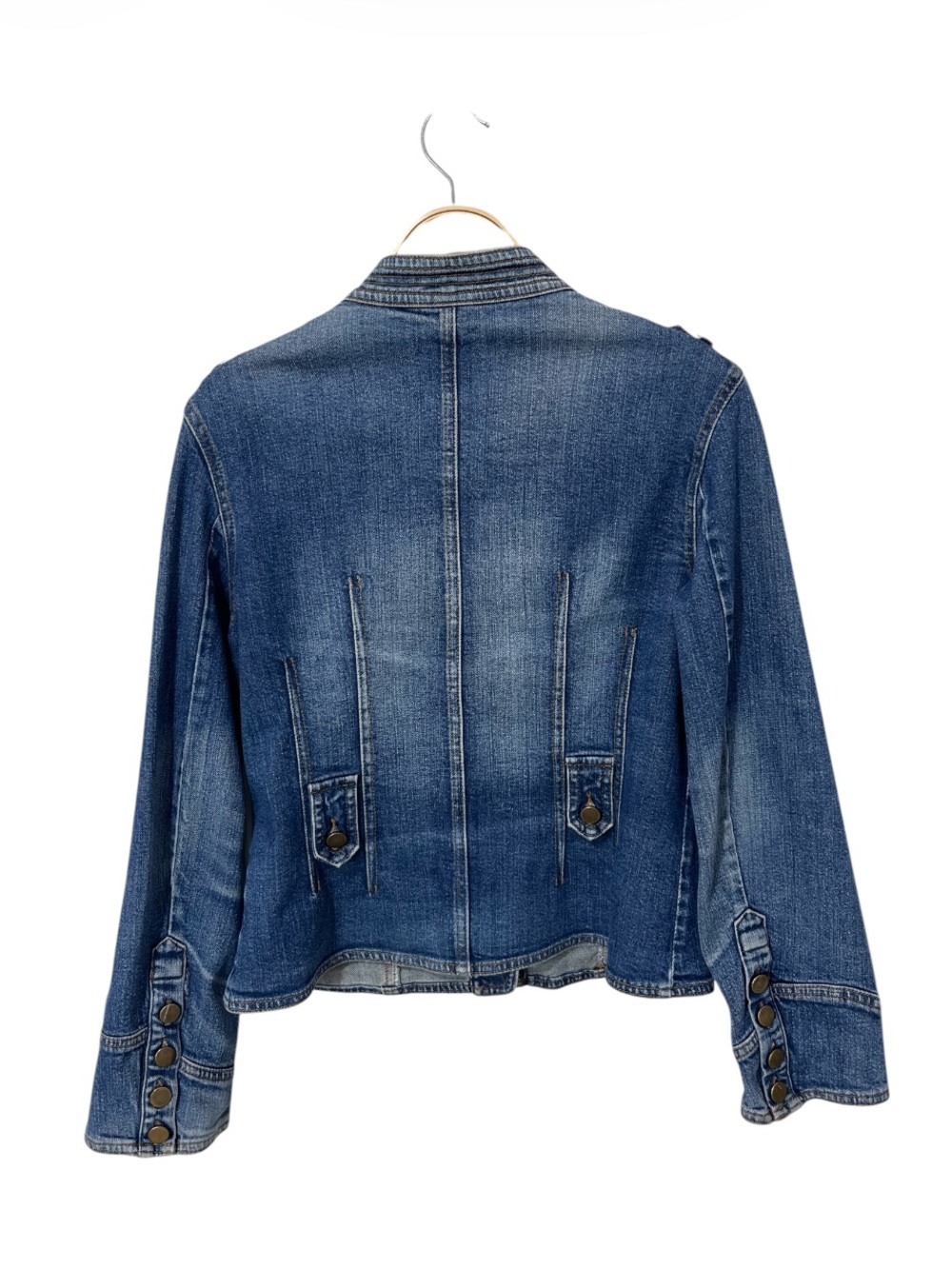 Monte Carlo Blue Denim Jacket Cotton Casual Utility Style Size: Medium - Picture 4 of 8